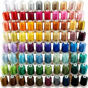 New brothread 80 Spulen Polyester Maschinen Stickgarn 1000M Jeder Spule - Farben