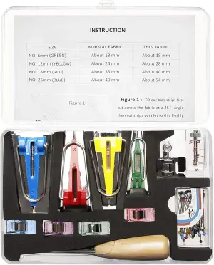 Seawhisper Schrägbandformer Set Schrägband Nähfuß Schneiderahle Pins Nähen Stoff