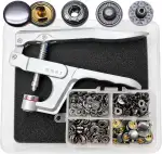 Druckknöpfe mit Zange, Messing Druckknopf, 12,5mm Schwarz Anorak Druckknopf Set für Lederhandwerksjacke Handtasche Brieftasche