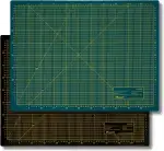 Victor Schneidematte grün schwarz 60x90cm 3-lagig Schneidematte A1 selbstheilend - Bastelunterlage - Schneideunterlage - Schnittmatte - Schreibtischunterlage - Unterlage Schreibtisch Nähen