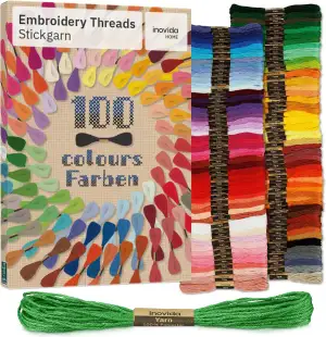 Stickgarn Set 100 Farben je 5 Meter : Nähgarn Set – Freundschaftsarmbänder selbe