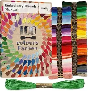 Stickgarn Set 100 Farben je 5 Meter : Nähgarn Set – Freundschaftsarmbänder selbe