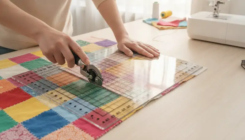 Präzision im Großformat: Das XL Quilt-Lineal aus Acryl für perfekte Nähte